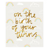 Wishes On the birth of their Twins with Foiled Finish Congaratulation Card