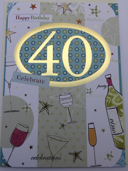 40th Birthday Card
