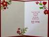 For Granny Wonderful Glitter Flowers Christmas Card