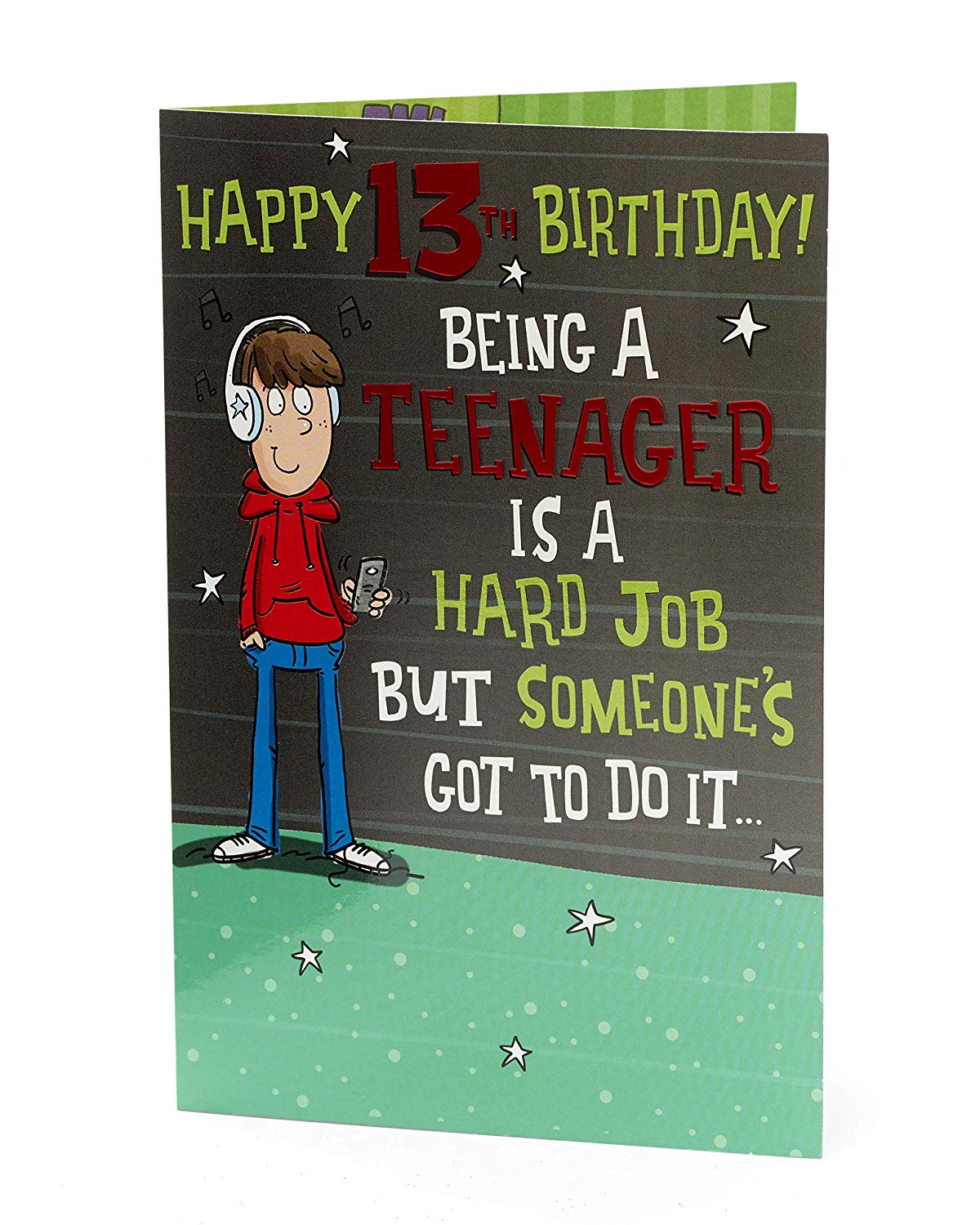 13 Year Old Teenage Boy Birthday Card - Collect Cards