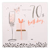 70th Neon Lustre Birthday Card