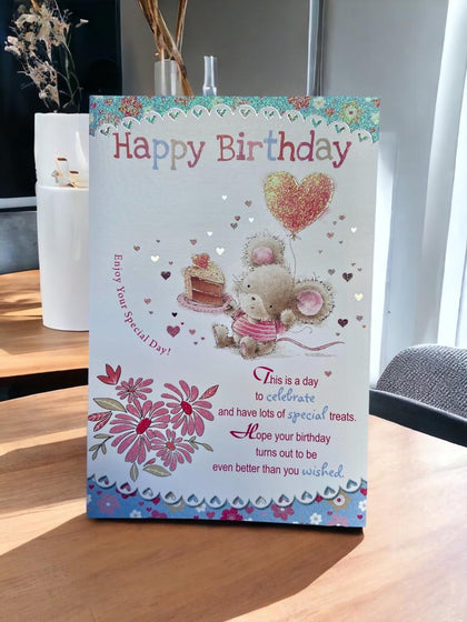Happy Birthday Cute Sentimental Greetings Card For Her