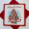 Pack of 6 'Robbin Carols' Design Happy Christmas Cards