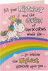 Find Your Name Unicorn Birthday Card