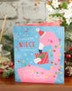 Niece Christmas Card Fun Flamingo Design