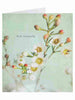 Pack of 6 White Freesia Blank Sympathy Cards