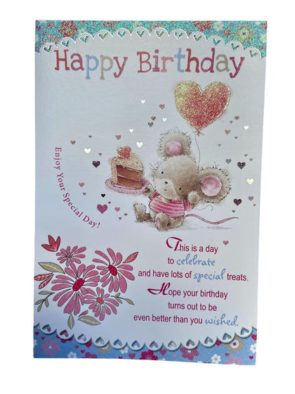 Happy Birthday Cute Sentimental Greetings Card For Her