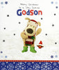 Boofle Embellished Special Godson Christmas Card