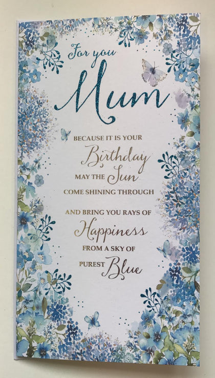Mum Because It is Your Flower Birthday Card