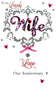 Anniversary card for Wife Handmade card from the Champagne range by Second Nature