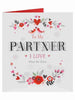 I Love Partner Sweet Birds Traditional Valentine's Day Card