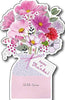 Bunches Of Thanks' little note Thank You' Die Cut Jar & Flower Card