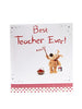 Pack of 6 Boofle Painting 'Best Teacher Ever' Thank You Greeting Cards