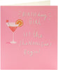 Pink Cocktail Design Shenanagans Birthday Card