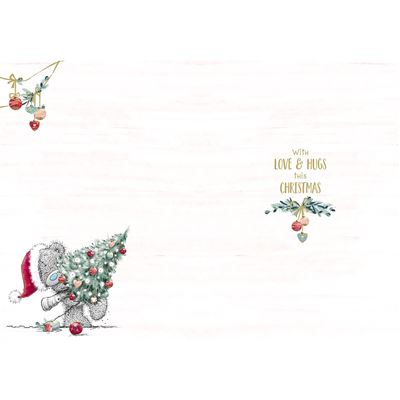 Bear Decorating Tree Brother Christmas Card