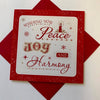 Pack of 6 Wishing You Peace Joy and Harmony Christmas Cards
