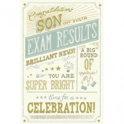 Exam Congrats Son Greetings Card