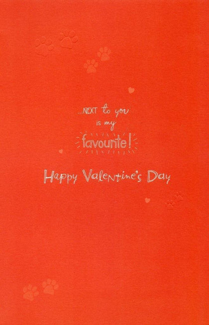 Girlfriend Cute Kitten Valentine's Day Greeting Talk To The Paw Card
