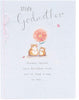 Watermark Cute Fluffy Mice Design Godmother Birthday Card