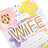 Neon Floral Design with 3D Text Wife Birthday Card