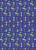 Blue Celebrate Wrapping Paper Set 2sheet and 2 tag Father's day, Birthday, Christmas Act