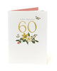 60th Today Elegant Floral Design Birthday Card