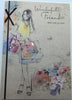 Friend Large Beautiful Glitter Finished Luxury Birthday Card