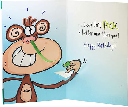 Pop Up 3D Funny Monkey Brother Birthday Card
