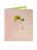 Good Luck Cute Girl With Four Leaf Clover Sweet Matilda Card