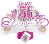 Pop Up 50th Birthday Butterflies Greeting Card