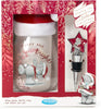 Me To You Merry & Bright Stemless Wine Glass & Bottle Stopper Gift Set