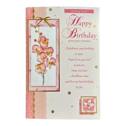 Happy Birthday Lovely Verse Greetings Card For Her