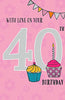 Cupcakes Age 40 Celebrations Happy Birthday Card