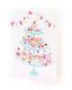 Pack of 10 Cupcake Stand Design Birthday Card