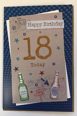 18th Today Champagne Bottles Design Birthday Card