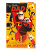 Dad Disney The Incredibles Pop up Birthday Card