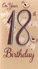Age 18th Birthday Hand-Finished Female Champagne Range Greeting Card