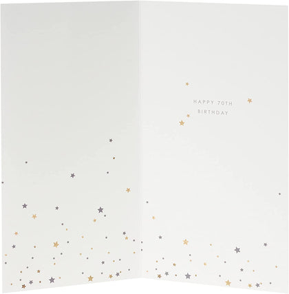 70th Birthday Card with Detachable Keepsake