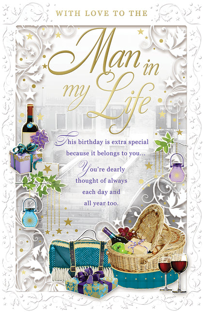 With Love to The Man In My Life On Your Birthday Opacity Card