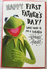 Kermit The Frog Muppets Design First Father's Day Card