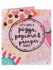 To My Friend Pizza And Popcorn Galentine's Valentine's Day Card
