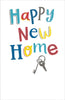 Happy New Home Key Design Congratulations Card