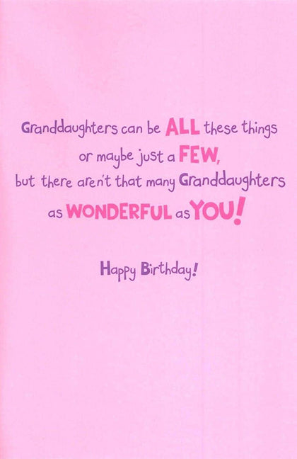 For A Lovely Granddaughter Humour Birthday Card