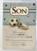 To a wonderful son Football And Shoes Design Birthday Card