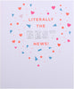 Confetti Design With Neon Inks and Foil Details Engagement Congratulations Card