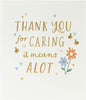 Thank You for Caring Support Card with Gold Detailing