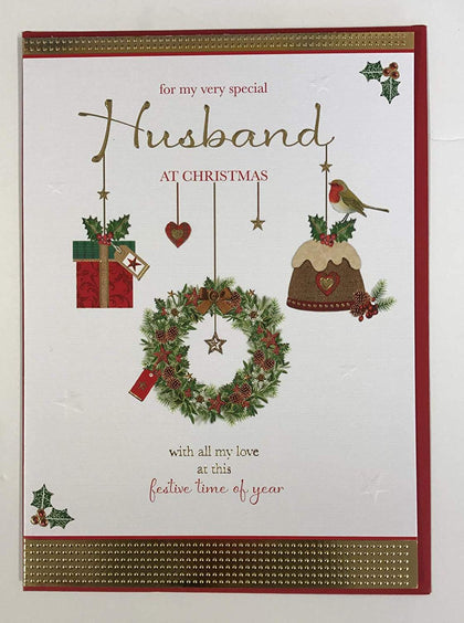 Very Special Husband Foil Finished Christmas Card
