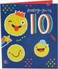 10th Bright and Fun Birthday Card