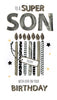 Super Son Candles Design Hand Finished Birthday Card