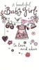 Beautiful New Baby Girl Luxury Champagne Greeting Card Hand-Finished Cards
